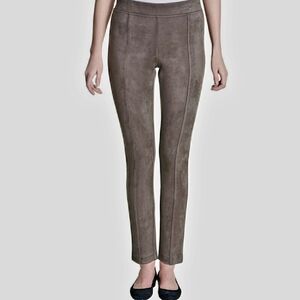 Andrew Marc Tan Faux Suede Pull-on Pants Women Size L